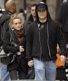 Hilary Duff with her boyfriend walking in Soho, New York